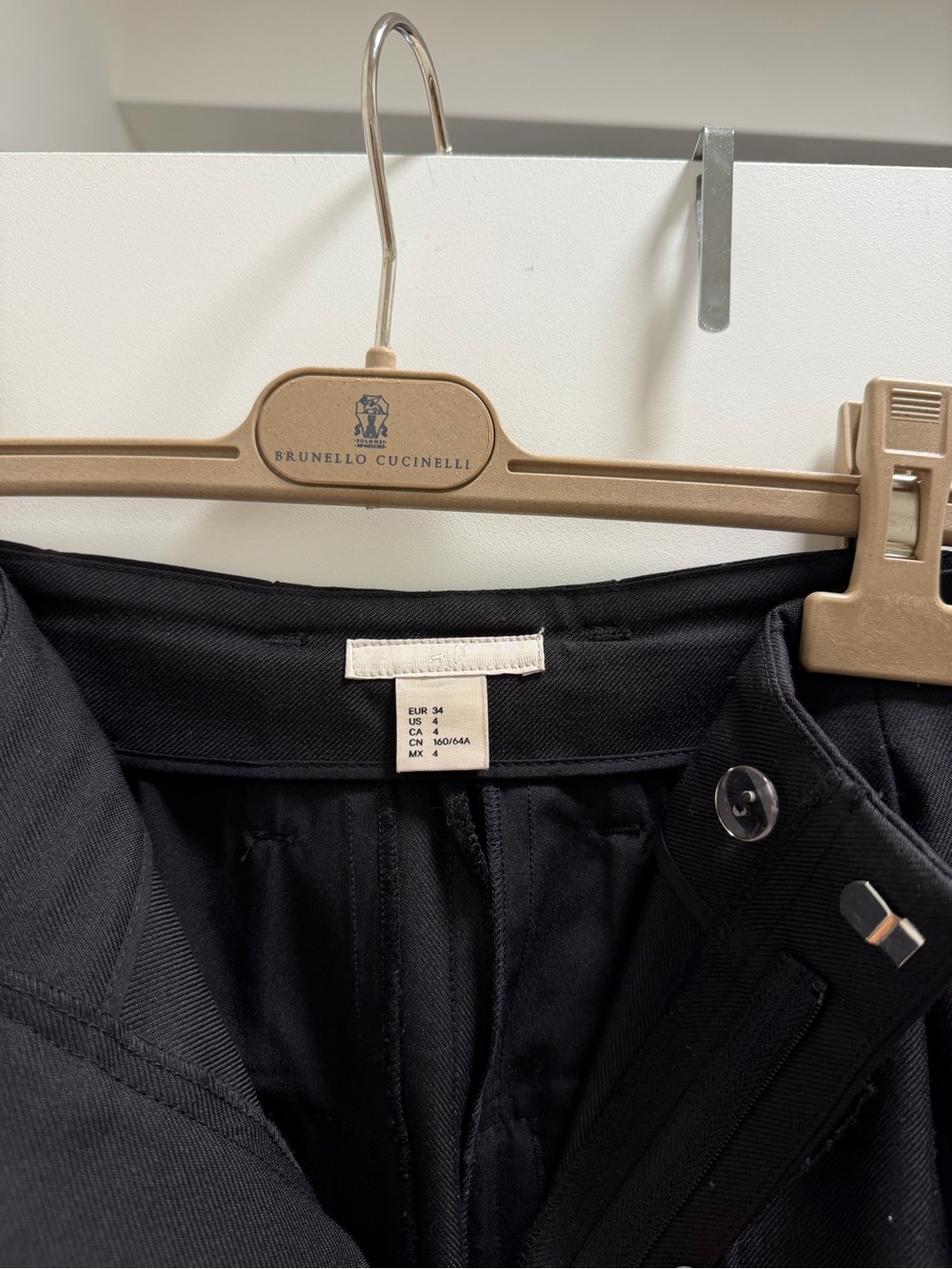 H&M Black Pleated Dress Pants with Ankle Ties - Picture 7 of 8